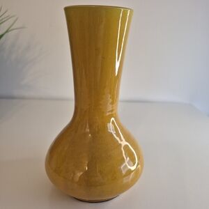 Vintage Mid Century Modern MCM Butterscotch Yellow Ceramic Vase